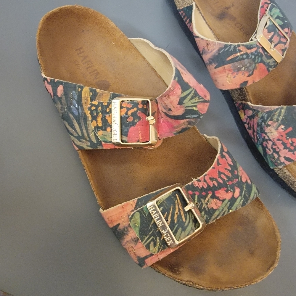 Haflinger, Multicolor Slide Sandals, Size 40(81/2-9) - Picture 3 of 5